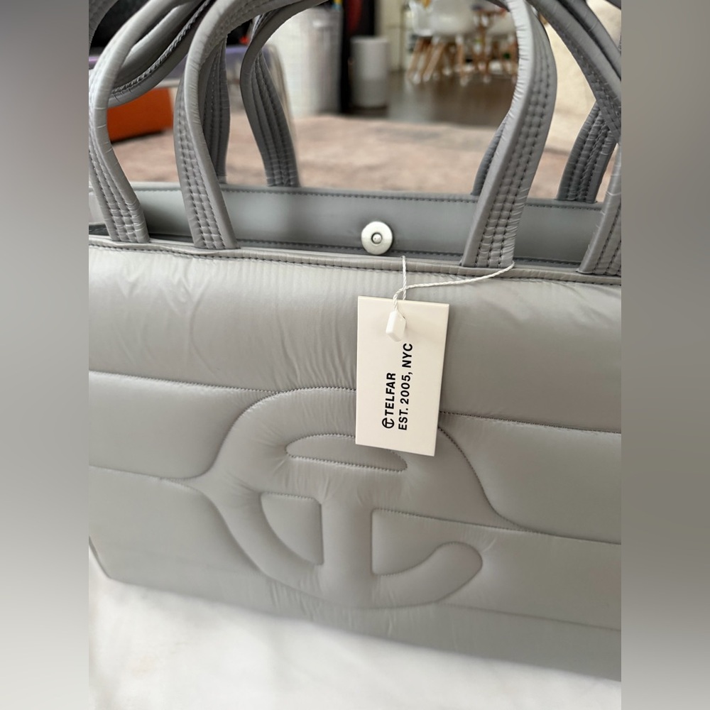 NWT Telfar Medium Puff Shopper Grey